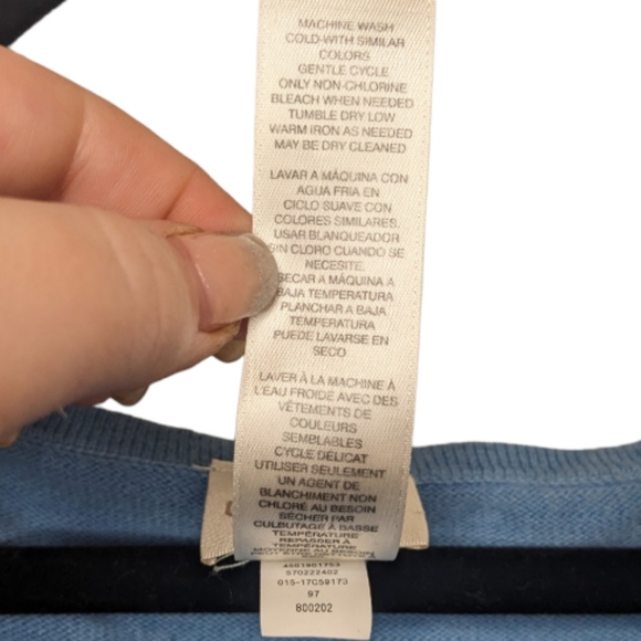 NWOT ✨Chico’s Women's Blue Oversized Cashmere Blend Sweater Size 2X (L)💙 - Picture 6 of 12